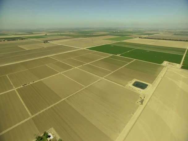 直升机空中的农田 — 图库视频影像