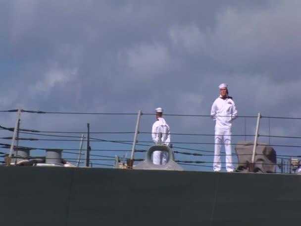 USS özgürlük savaş gemisi — Stok video