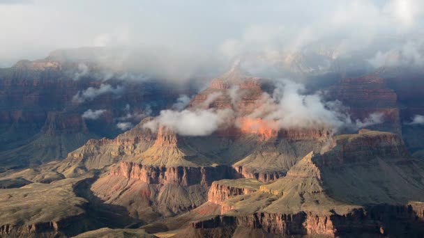 Gran Cañón con una tormenta pasando — Vídeos de Stock