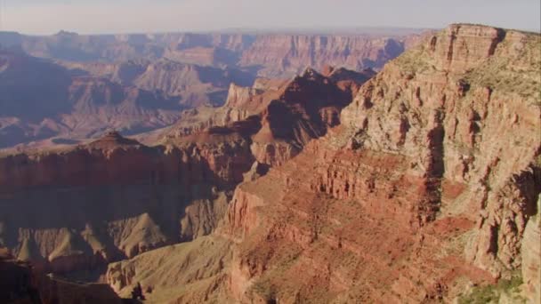 Grand Canyon rim bij dageraad — Stockvideo