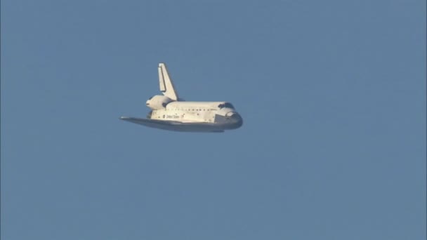 Landung von Space Shuttle — Stockvideo