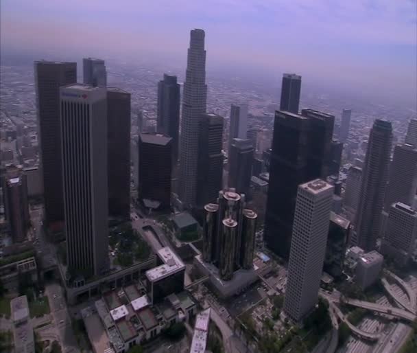 Antenne boven Los Angeles. — Stockvideo