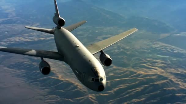 US Air Force Air Kc-10 tijdens de vlucht — Stockvideo