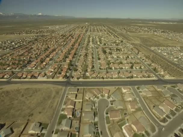 An aerial over a housing tract — Stock Video