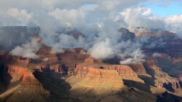 Grand Canyon with a storm passing — Stock Video