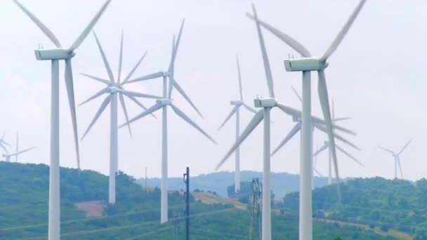 Энергия ветра чистый вид электроэнергии — стоковое видео