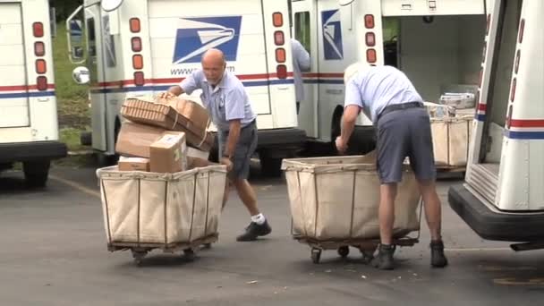 Mail is prepared for delivery — Stock Video