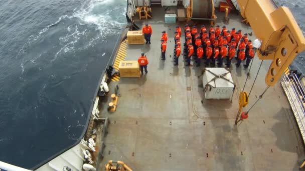 Coast Guard prowadzi uroczystej ceremonii — Wideo stockowe