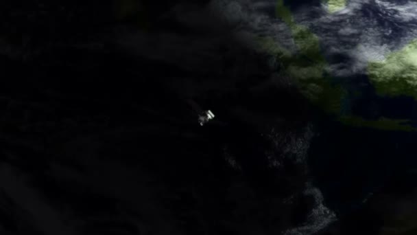 La Terre tourne la nuit depuis l'espace — Video