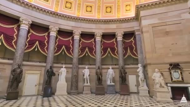在美国国会的旧参议院会议厅。 — 图库视频影像