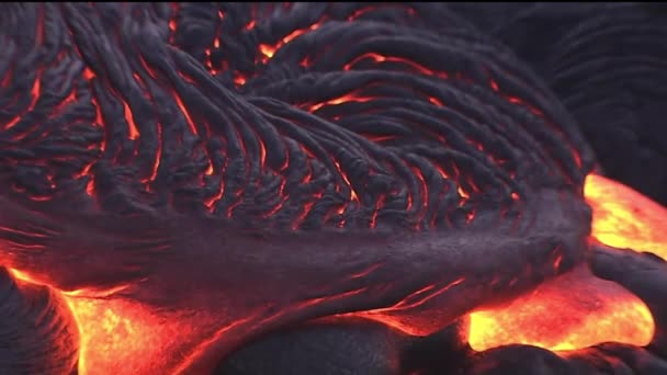 Smält lavaflöden — Stockvideo