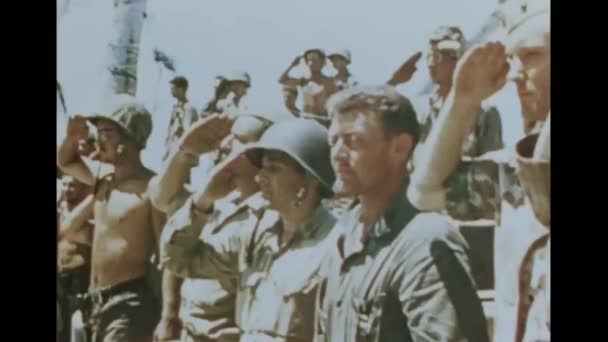 Die Geschichte der Schlacht von Tarawa im Zweiten Weltkrieg — Stockvideo