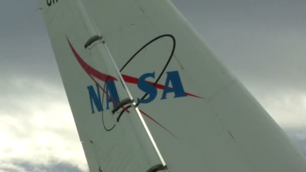 NASA scientists using a special aircraft — Stock Video