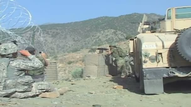 U.S. and Afghan fightingh Afghanistan — Stock Video