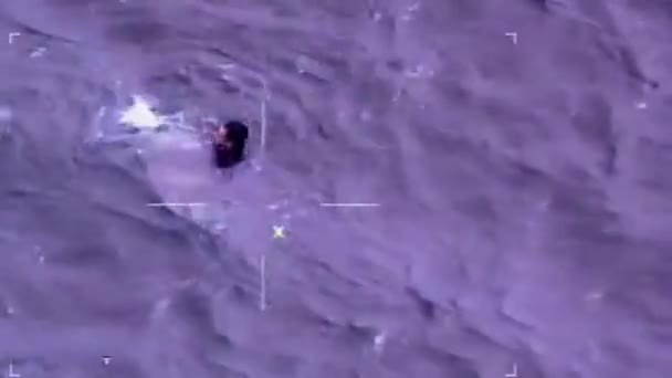 익사 남자를 구출 하는 해안 경비대 — 비디오