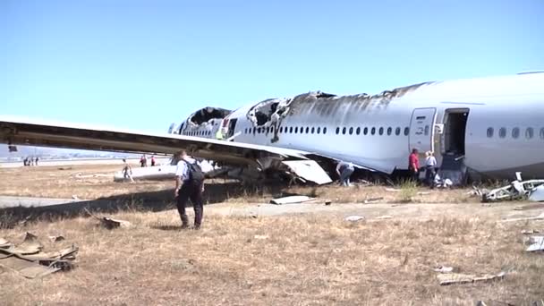 Катастрофа Asiana Air — стоковое видео