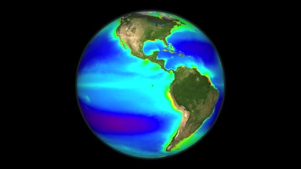 Terra girando à noite do espaço — Vídeo de Stock