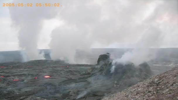 Beelden van een lava-veld — Stockvideo