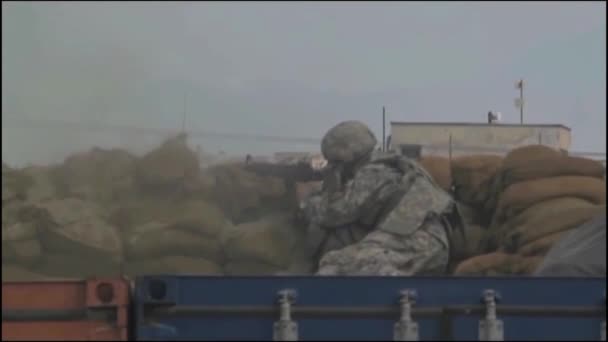 An attack on a U.S. Army base in Kabul — Stock Video