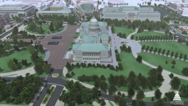 Washington DC bina Capitol. — Stok video