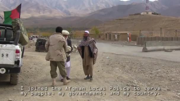 Afghanische Sicherheitskräfte — Stockvideo