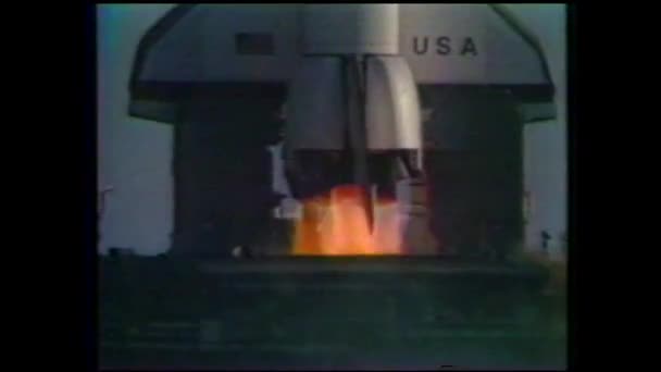 O lançamento do ônibus espacial — Vídeo de Stock