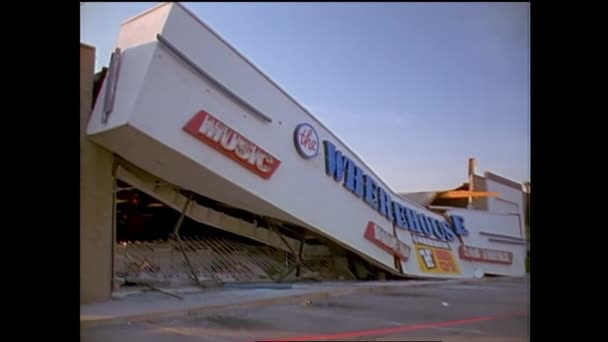 Colapsado centro comercial — Vídeos de Stock
