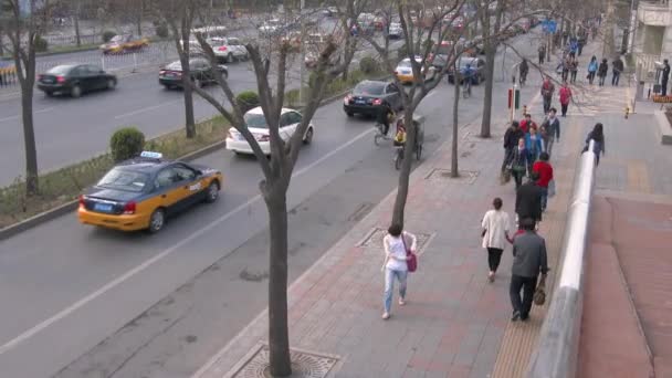 Long street in Beijing — Stock Video