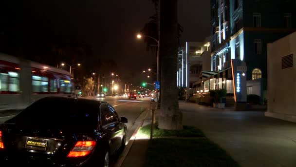 夜のアールデコ ホテル — ストック動画