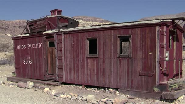 Verlaten kombuis in Death Valley — Stockvideo