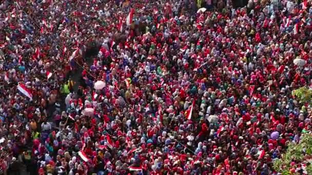 Demonstranten in Cairo, Egypte — Stockvideo