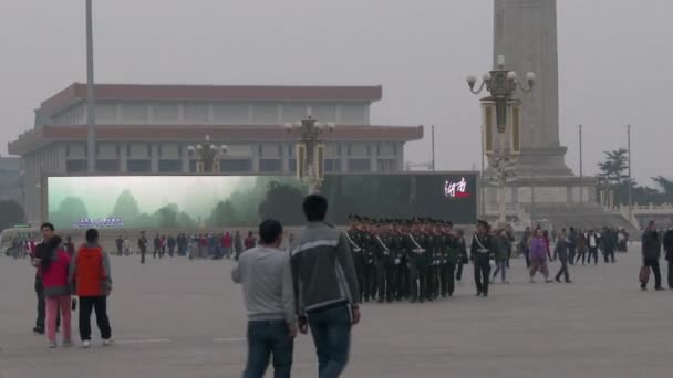Plaza de Tiananmen en Beijing — Vídeo de stock