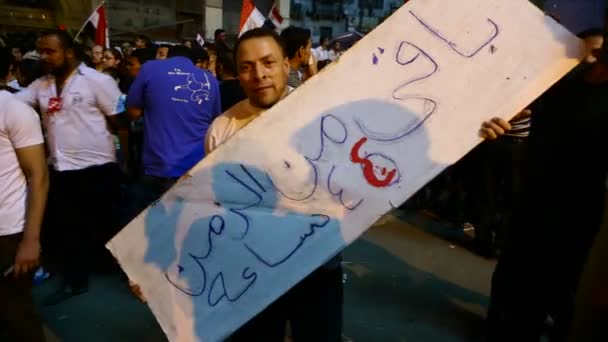 抗议者圣歌和波标志 — 图库视频影像