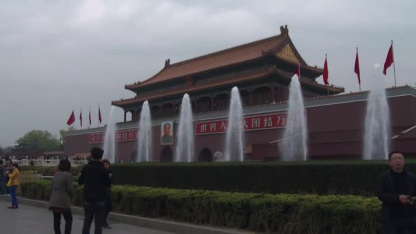 Platz des Himmlischen Friedens in Peking — Stockvideo