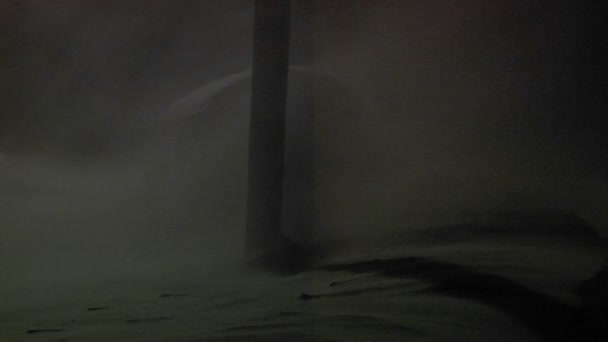キャビンの大きいブリザードの吹雪 — ストック動画