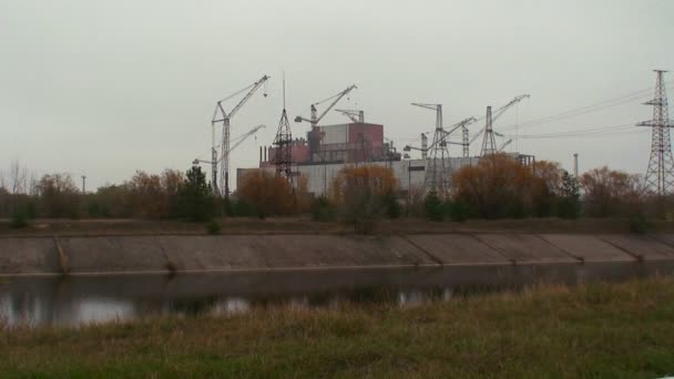 Reactor nuclear de Chernobyl — Vídeo de stock