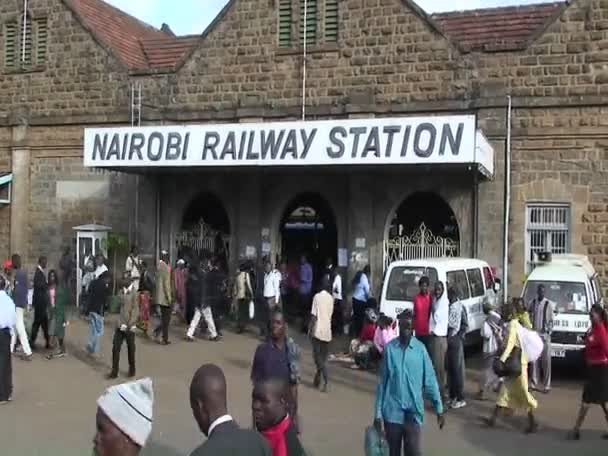 Nairobi-Bahnhof — Stockvideo