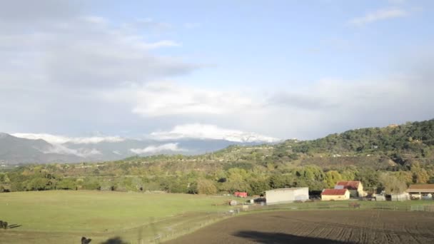 Snöstorm clearing över bergen Santa Ynez — Stockvideo