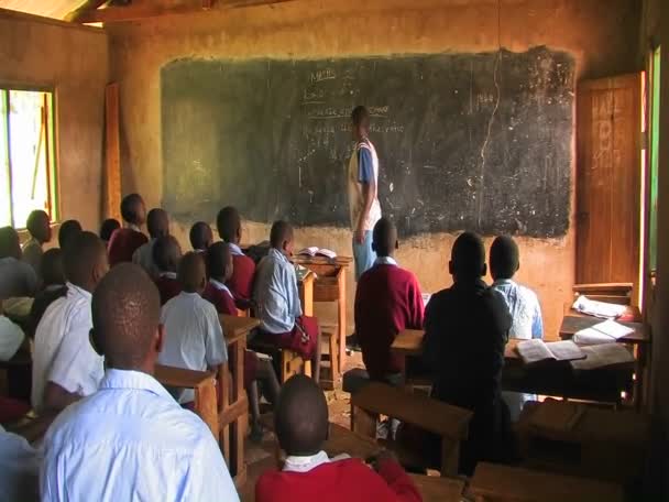 Дети учатся в классе — стоковое видео