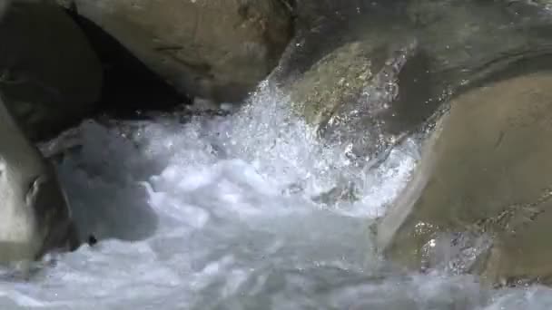 Wasserfall an der Nordgabelung des Baches matilija — Stockvideo