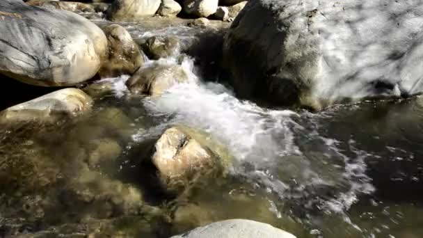 Clean waterfall  in San Antonio Creek — Stock Video