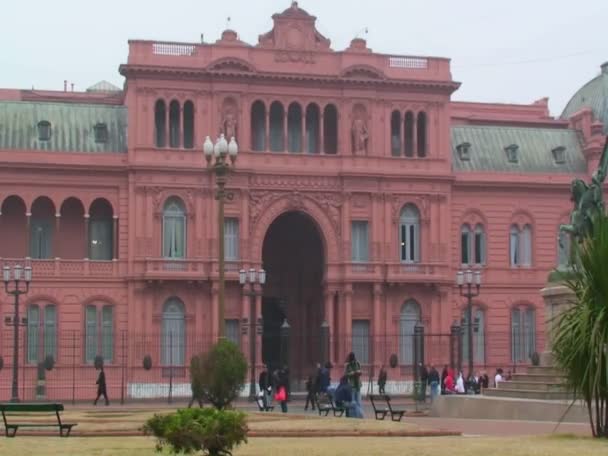 La casa rosada buenos aries, Argentinien — Stockvideo