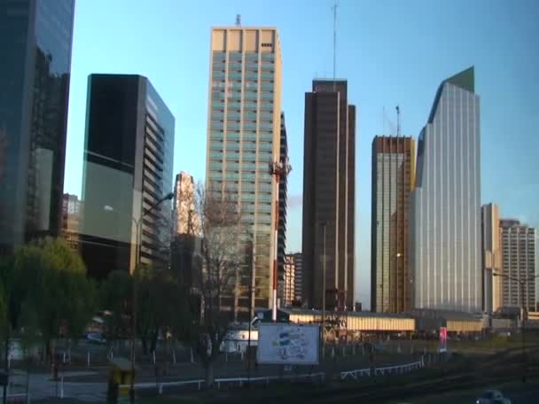 Skyline van buenos aires — Stockvideo