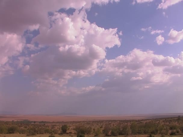 Clouds drift over plains — Stock Video