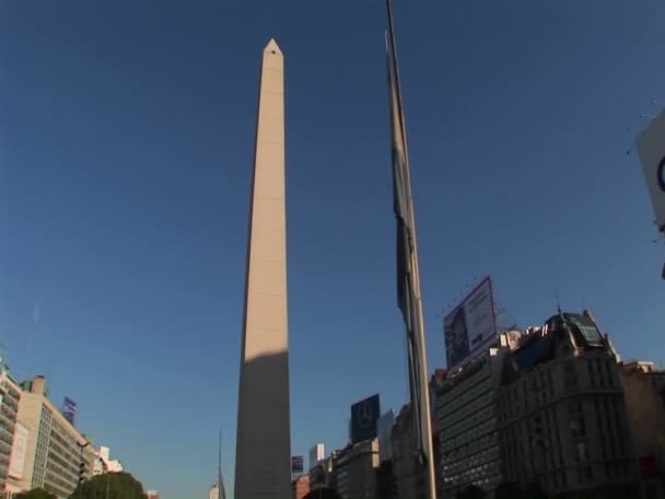 Моноліт Буенос-Айреса — стокове відео