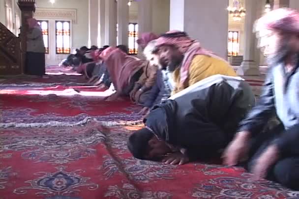 Grupp av muslimer ber — Stockvideo