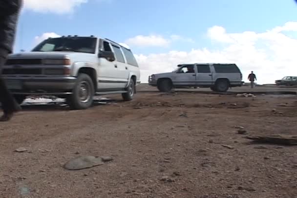 Convoy de camiones blindados — Vídeo de stock