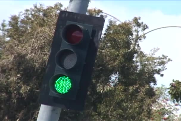 交通信号灯の色 — ストック動画
