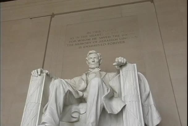 Скульптура Авраама Лінкольна — стокове відео