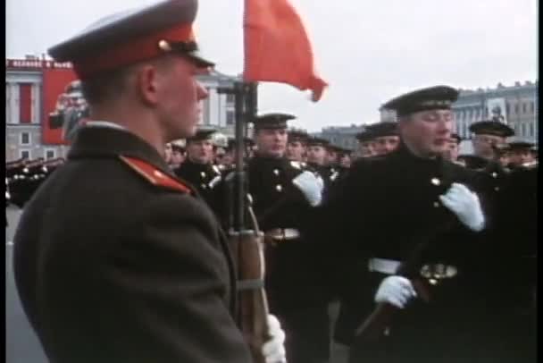 Grand parade during the Cold War — Stock Video